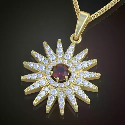 Sun Pendant model 3D 0243 printable model