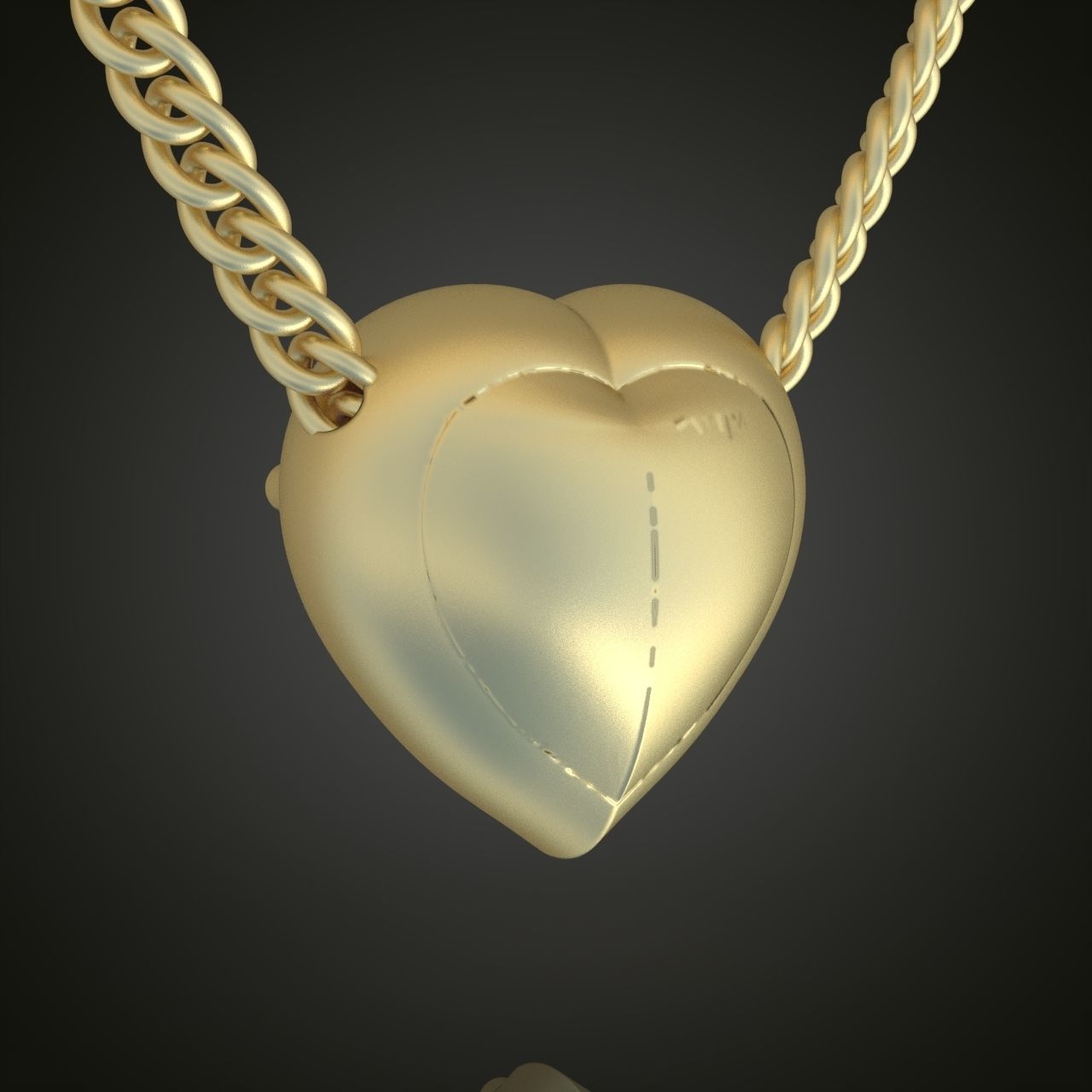 Heart Pendant model 3D 0245 printable model10 3D print model_8