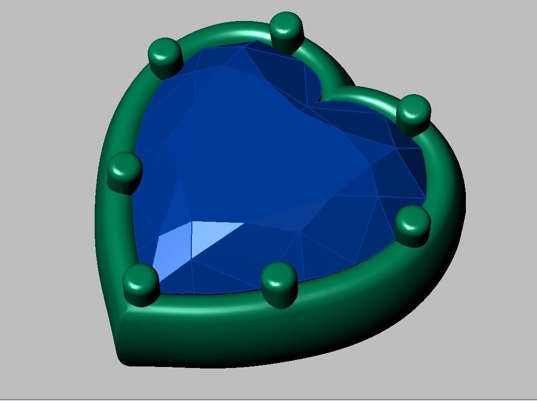 Heart Pendant model 3D 0245 printable model10 3D print model_11