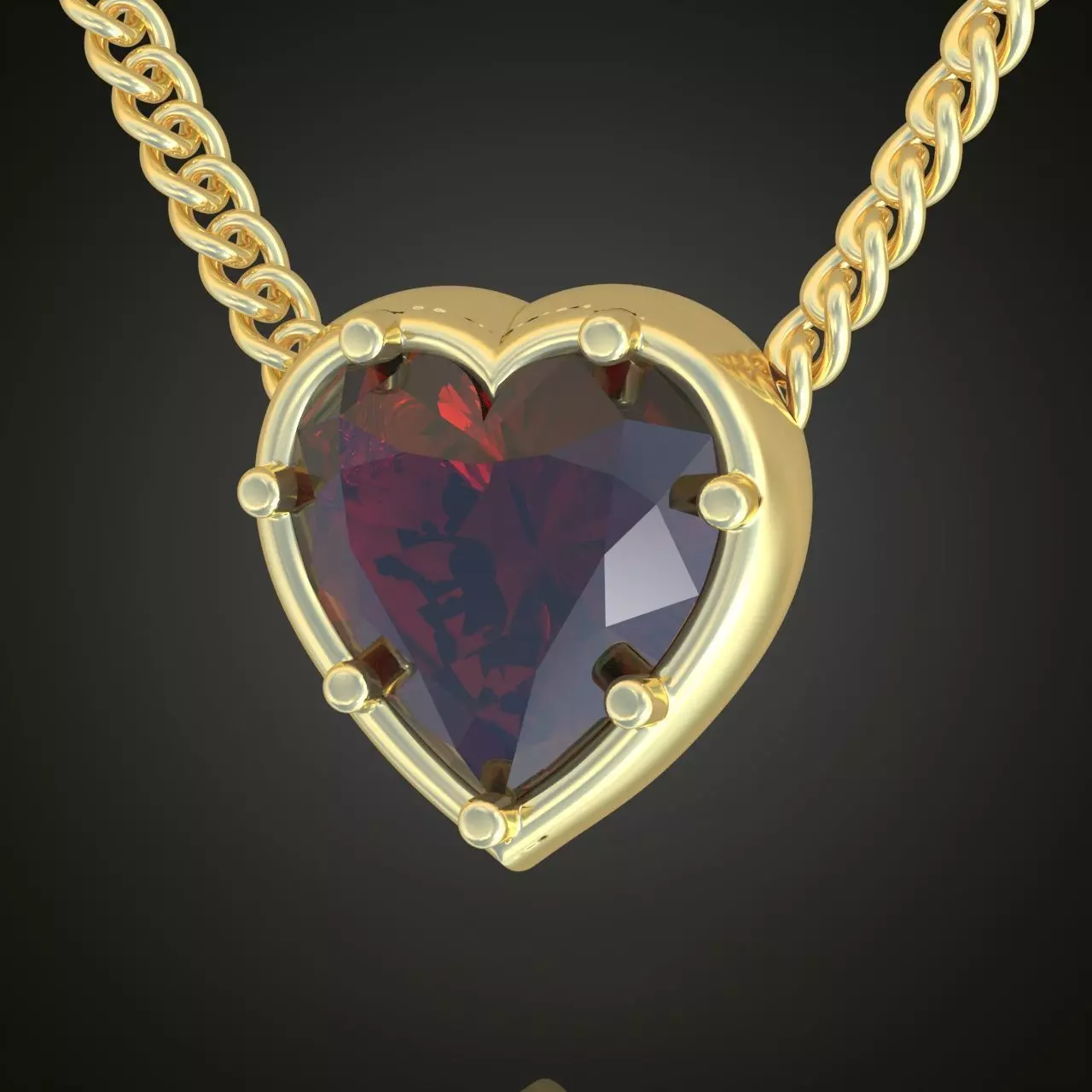 Heart Pendant model 3D 0245 printable model10 3D print model_0