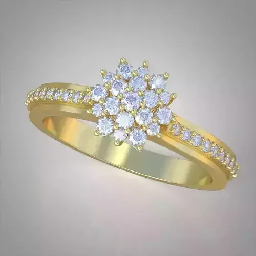 Diamond ring 0539 3D printable model 