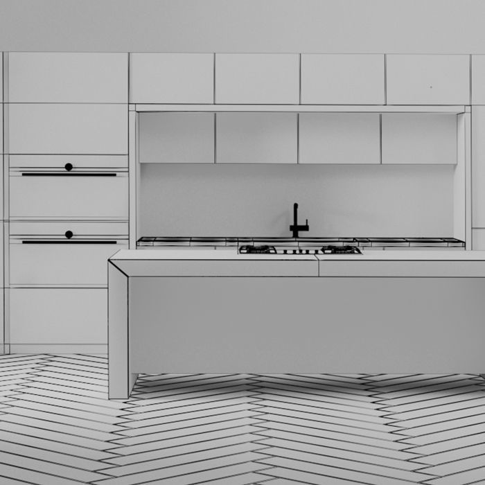 modern kitchen 01 3D model_5