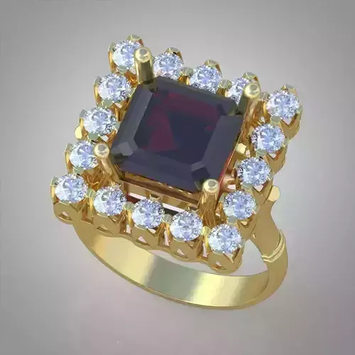 Diamond ring 0540 3D printable model