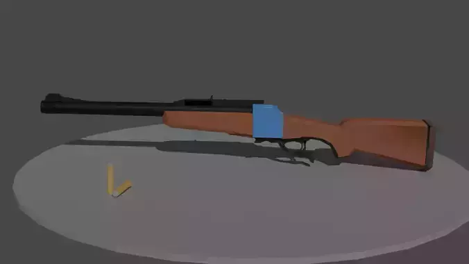 low-poly shotgun