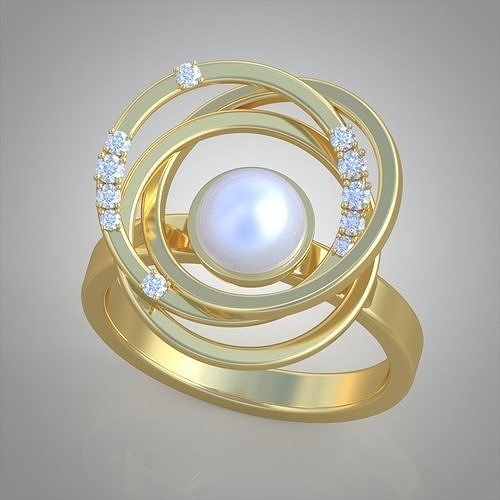 Diamond ring 0541 3D printable model14 3D print model