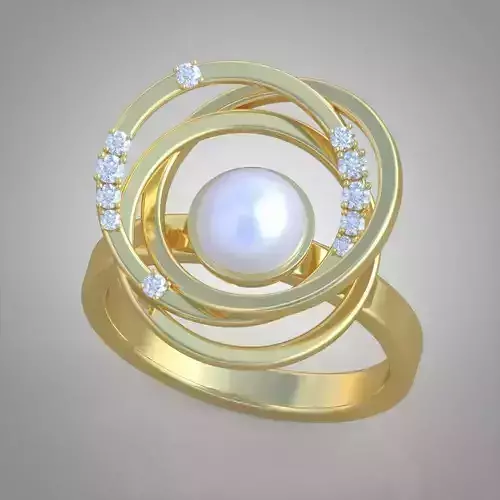 Diamond ring 0541 3D printable model14