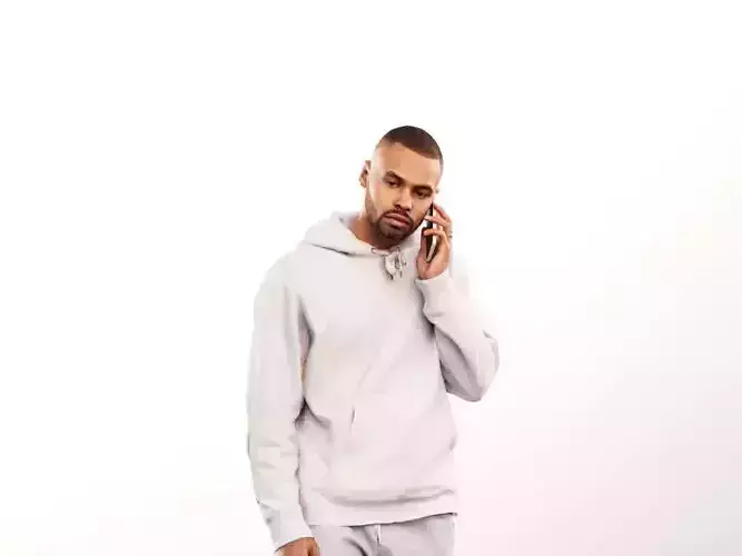 Jonny 12683 - Standing Black Man Phone 