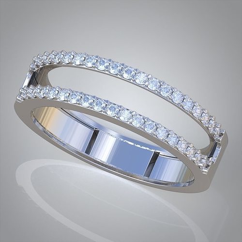 Diamond ring 0546 3D printable model Free 3D print model