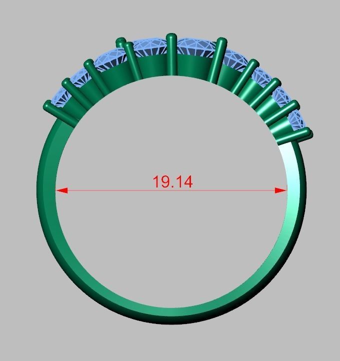 Diamond ring 0547 3D printable model 10 3D print model_13