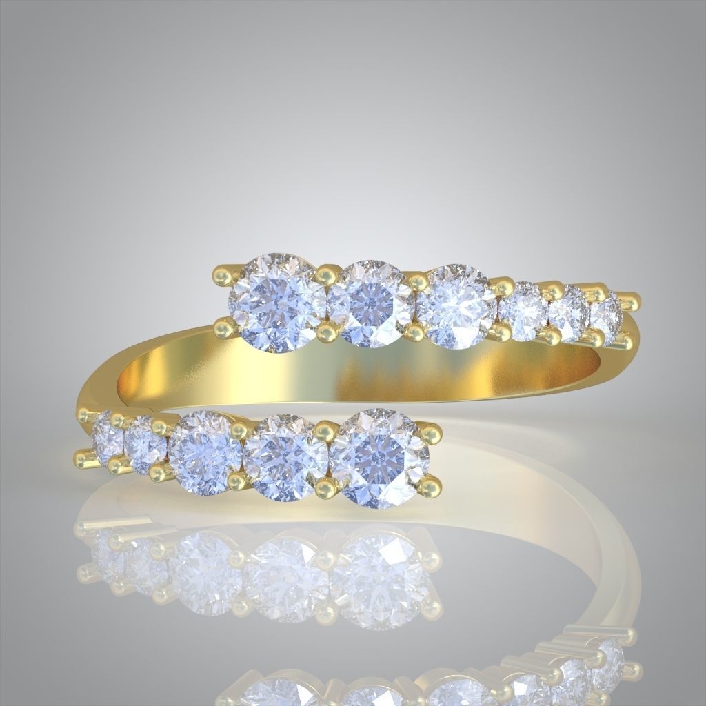 Diamond ring 0547 3D printable model 10 3D print model_7