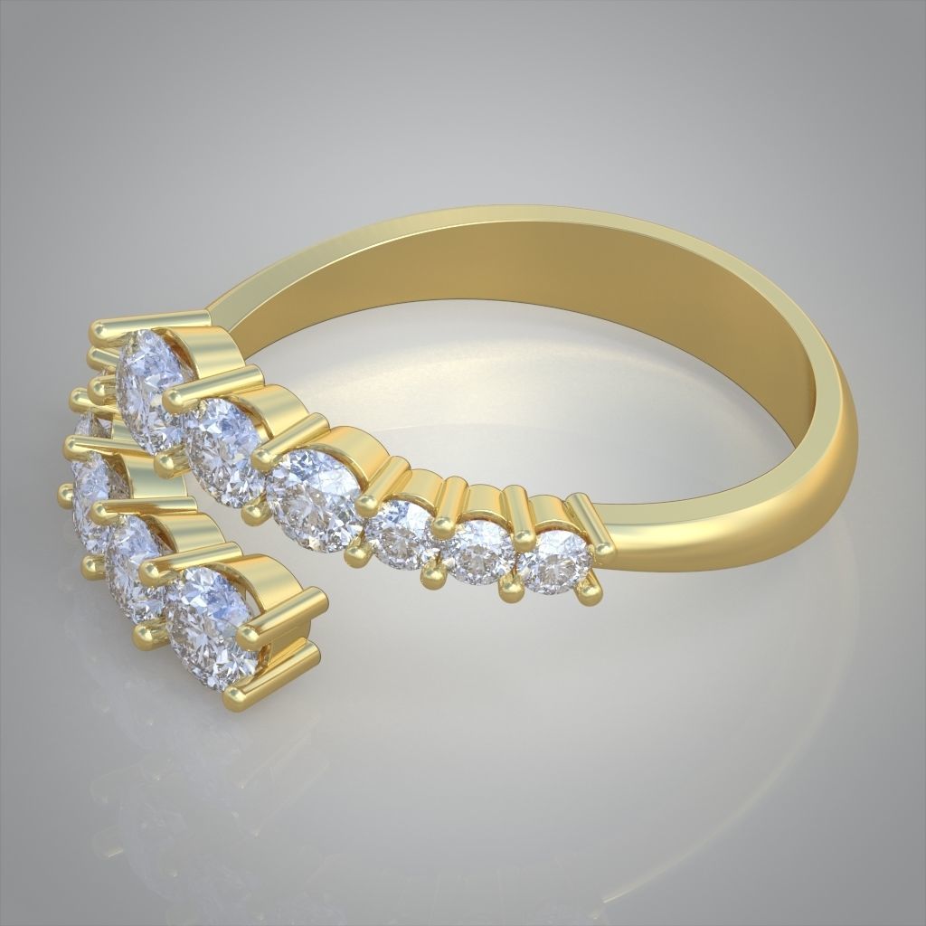 Diamond ring 0547 3D printable model 10 3D print model_8