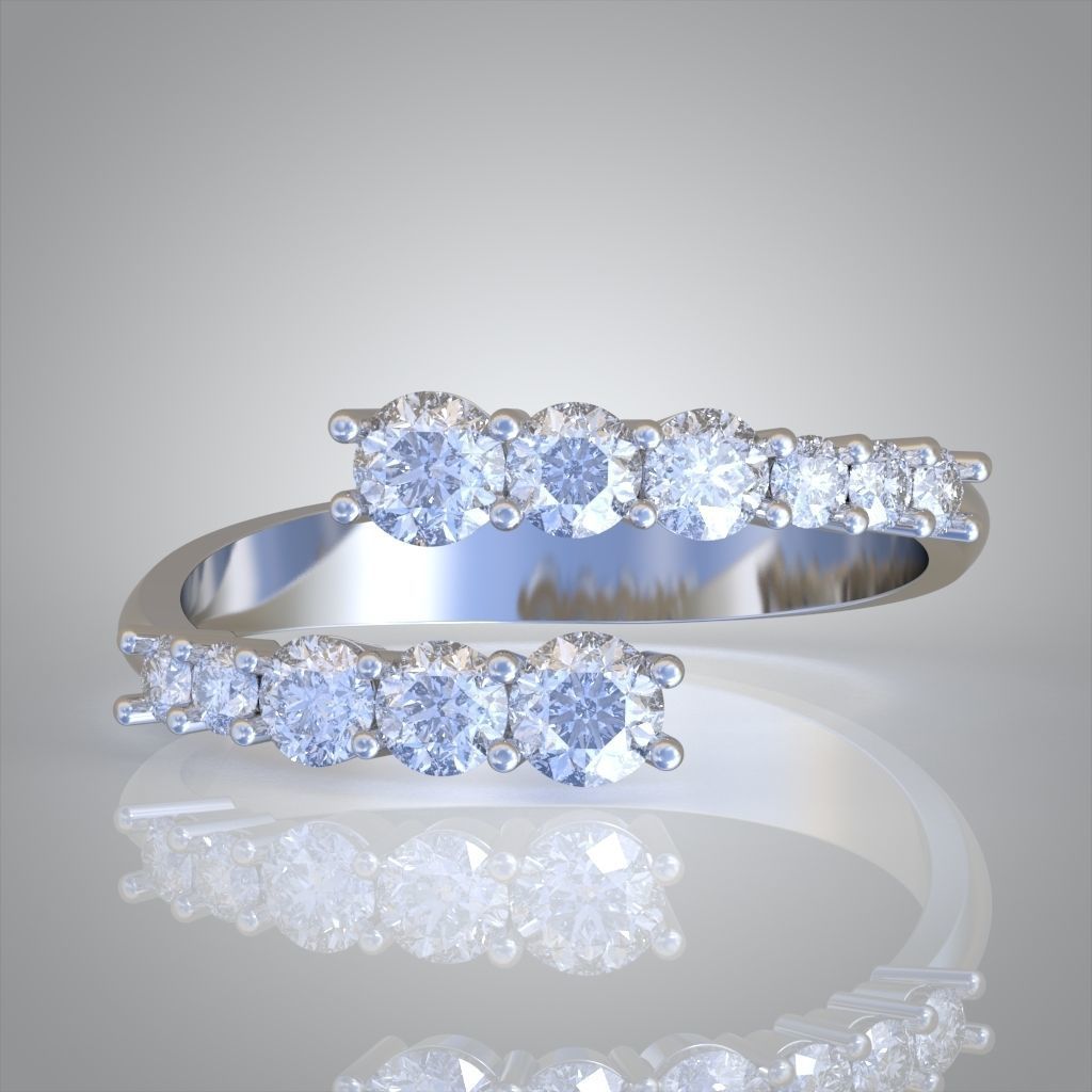 Diamond ring 0547 3D printable model 10 3D print model_6