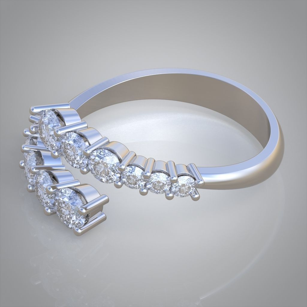 Diamond ring 0547 3D printable model 10 3D print model_9