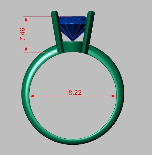 Diamond ring 0548 3D printable model 3D print model_14