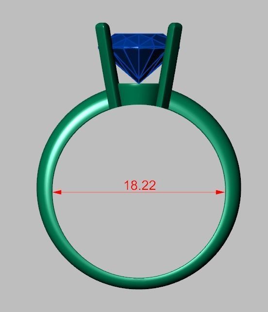 Diamond ring 0548 3D printable model 3D print model_13