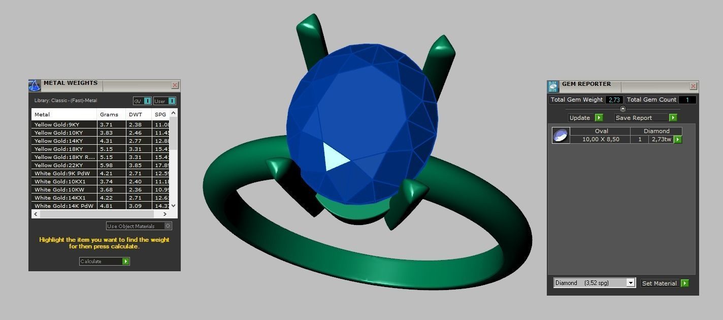 Diamond ring 0548 3D printable model 3D print model_12