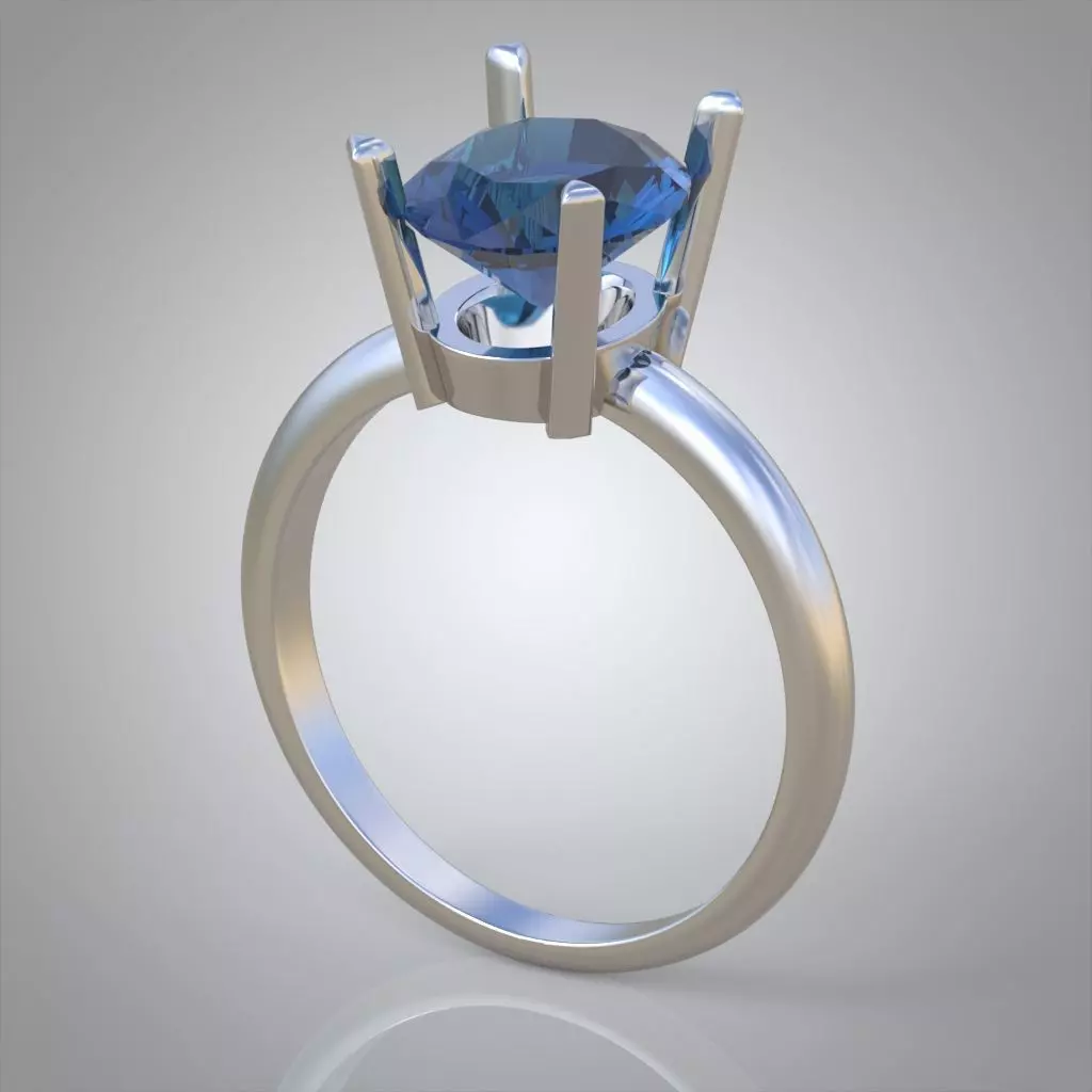 Diamond ring 0548 3D printable model 3D print model_0