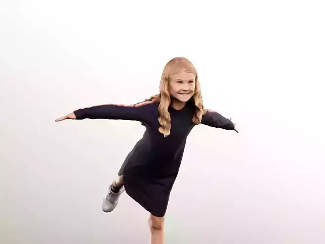 Luciana 12515 - Young Girl Balacing On Playground