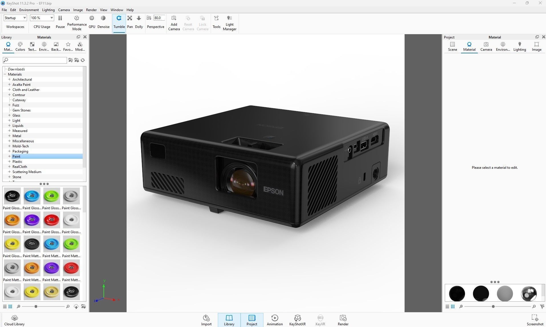 Epson EpiqVision Mini EF-11 Laser Projection TV 3D model_16