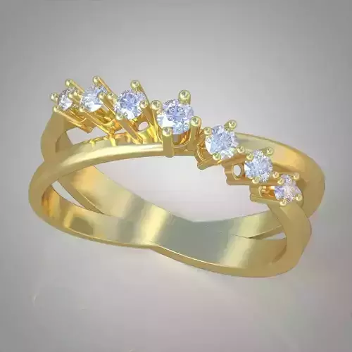 Diamond ring 0550 3D printable model10 3D print model