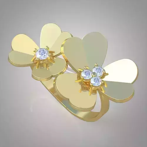 Diamond ring 0551 3D printable model11