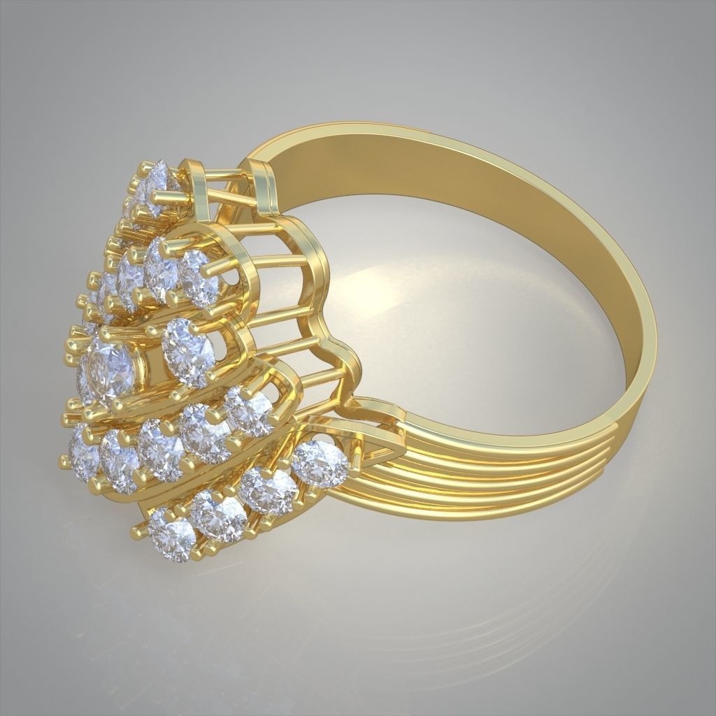 Diamond ring 0552 3D printable model 3D print model_8
