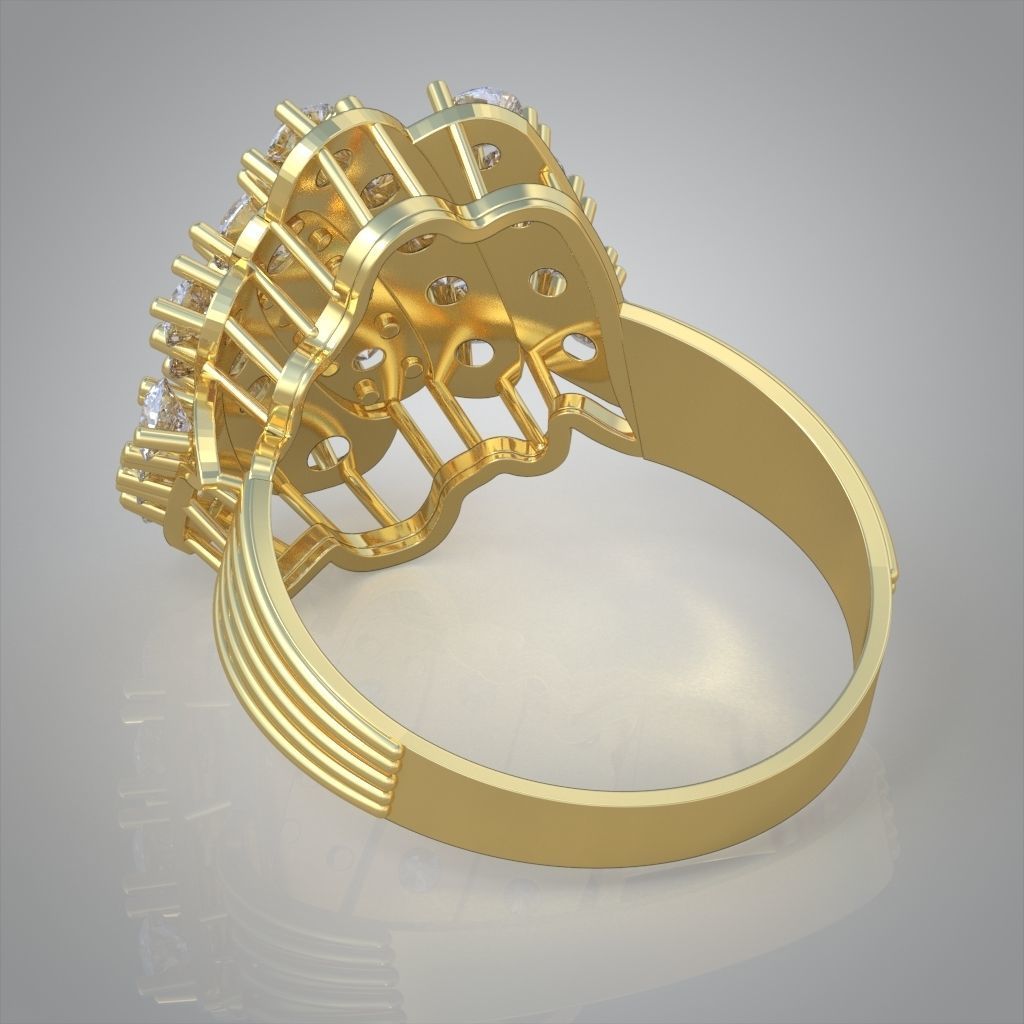 Diamond ring 0552 3D printable model 3D print model_11