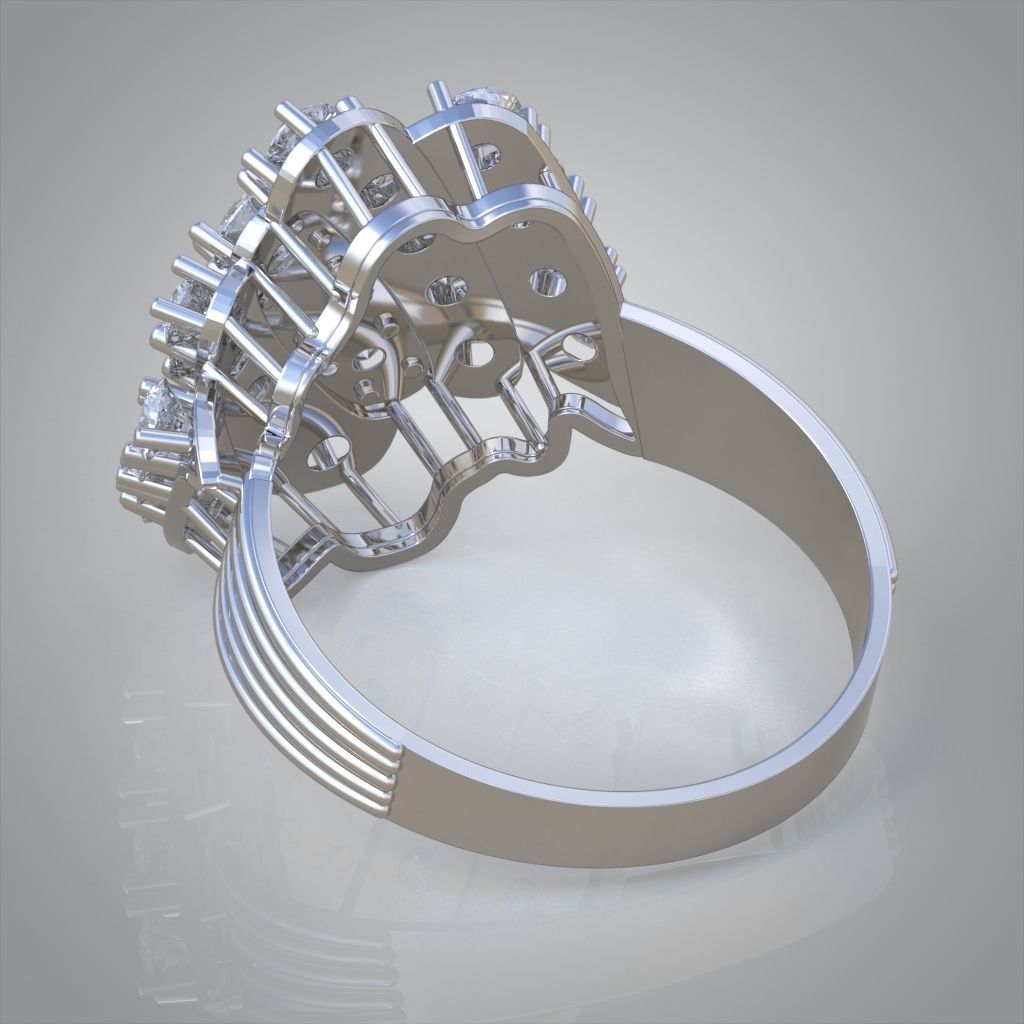 Diamond ring 0552 3D printable model 3D print model_10
