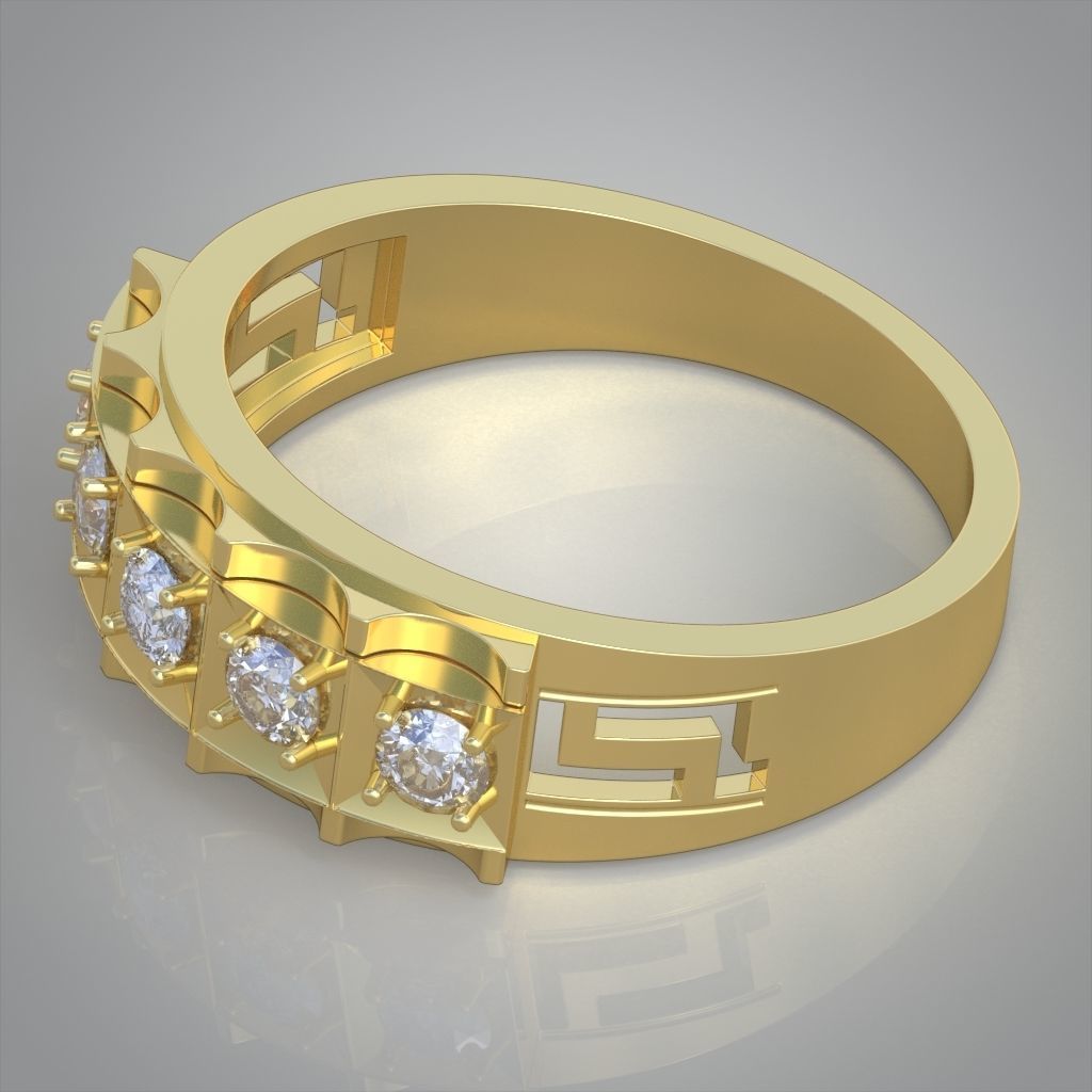 Diamond ring 0553 3D printable model 3D print model_8