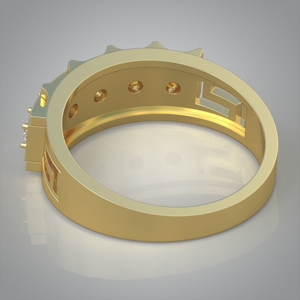 Diamond ring 0553 3D printable model 3D print model_11