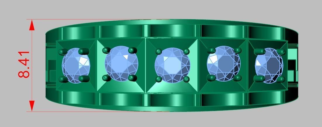 Diamond ring 0553 3D printable model 3D print model_14