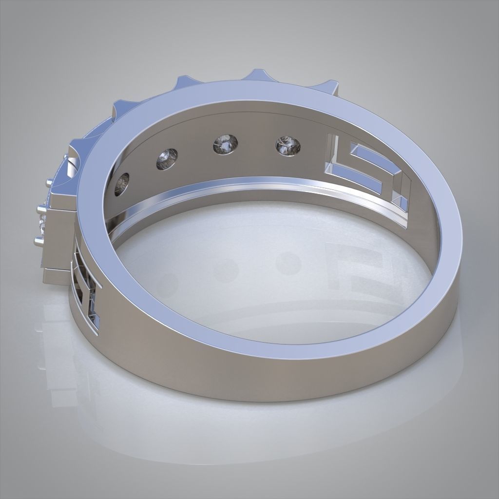 Diamond ring 0553 3D printable model 3D print model_10