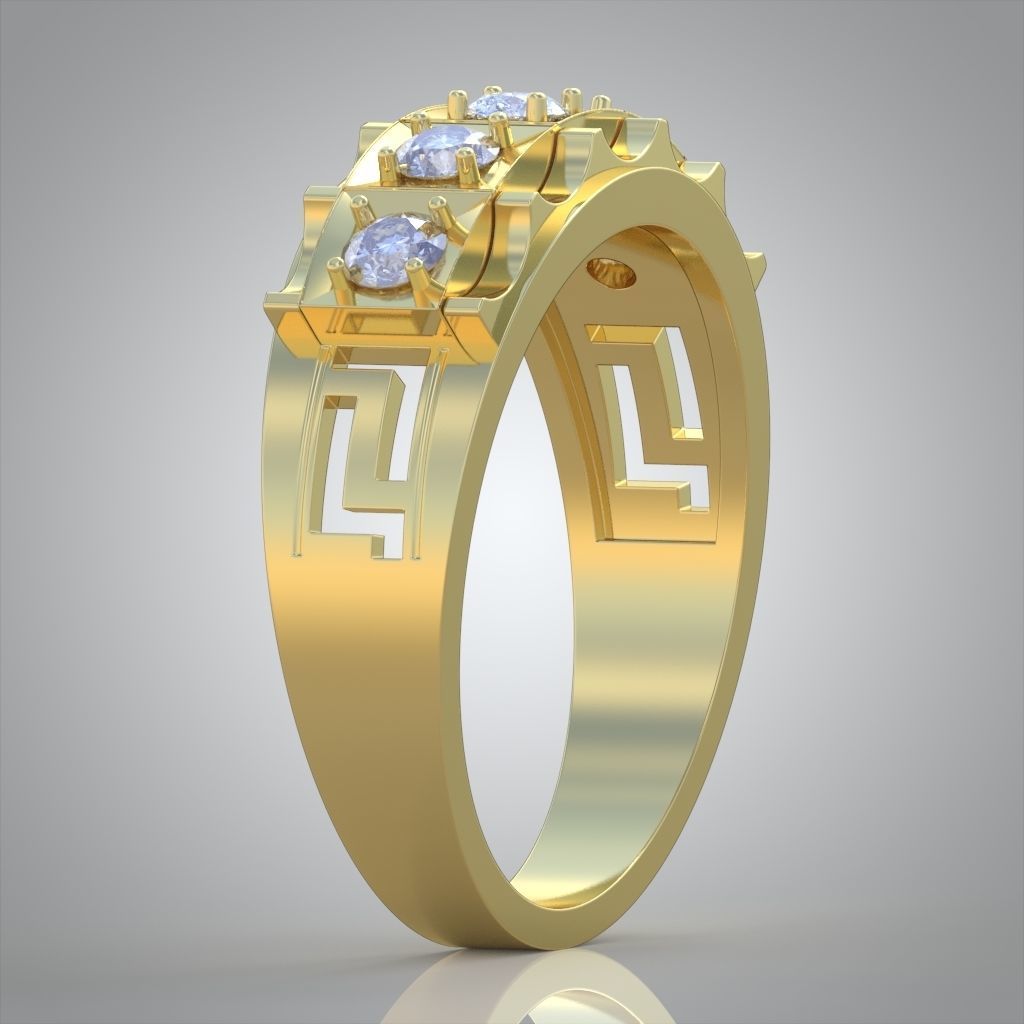 Diamond ring 0553 3D printable model 3D print model_4