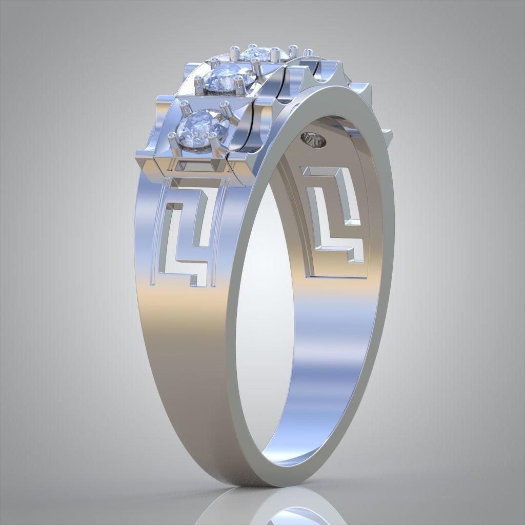 Diamond ring 0553 3D printable model 3D print model_5