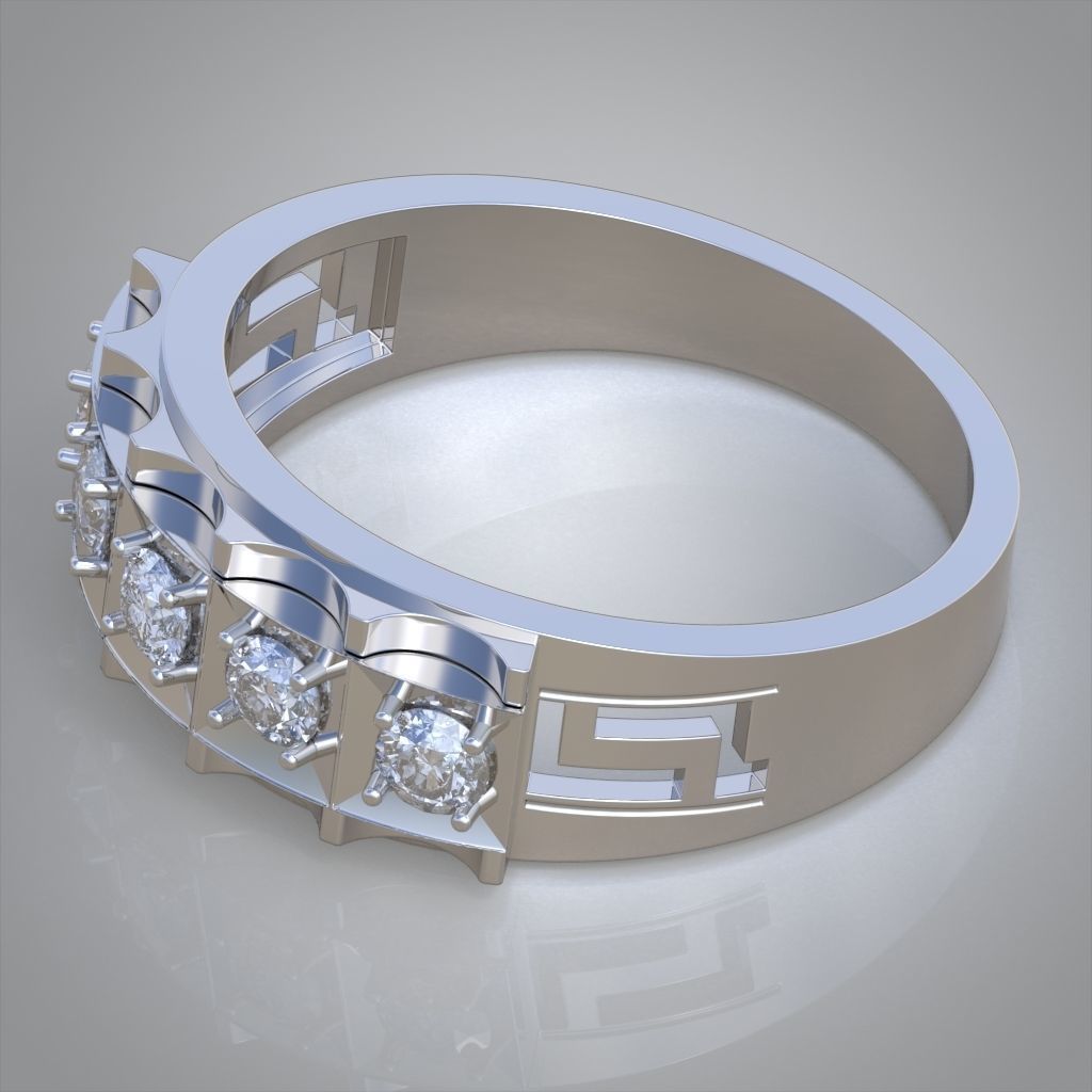 Diamond ring 0553 3D printable model 3D print model_9