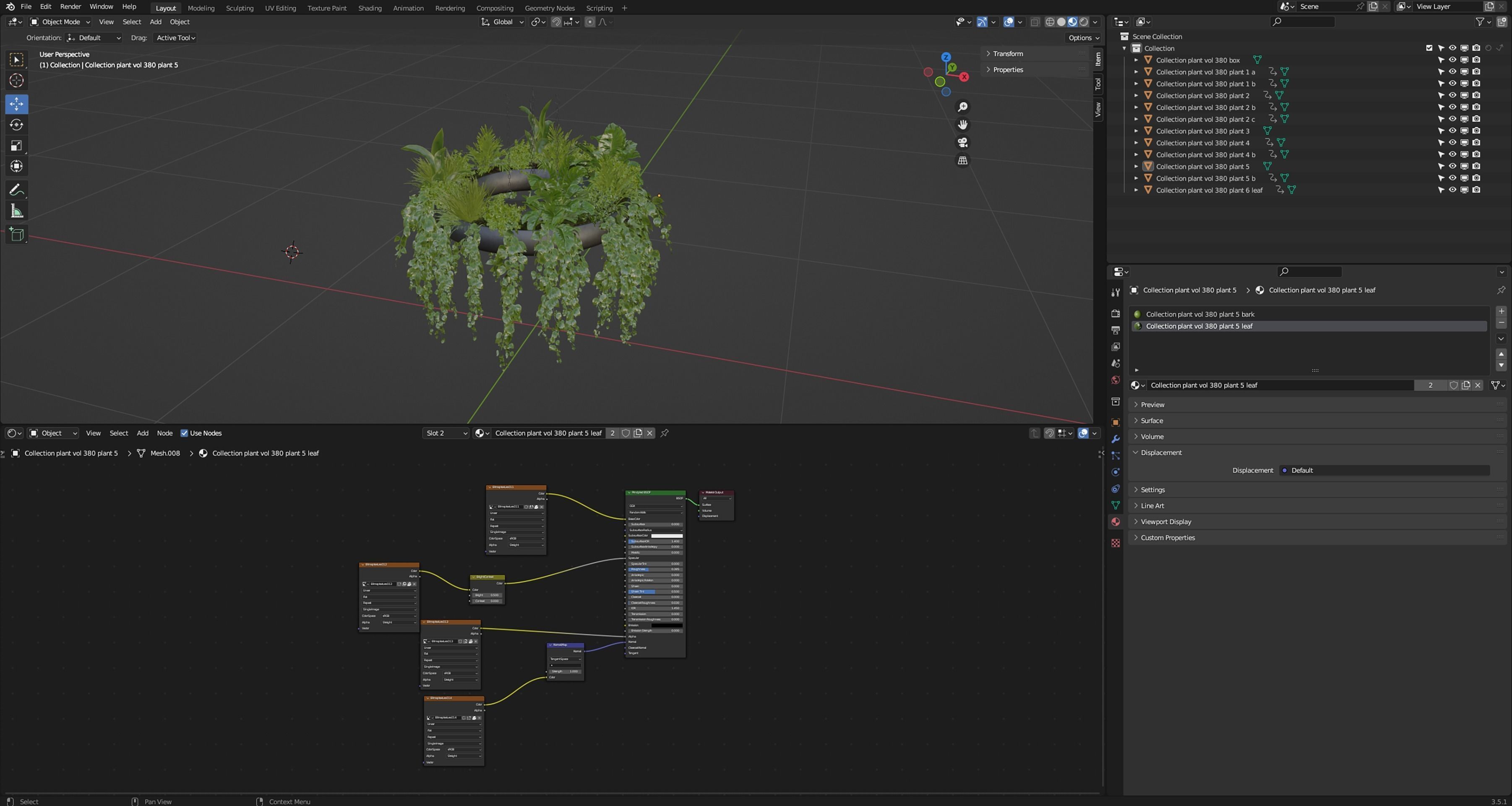 Collection plant vol 380 - blender model  3D model_6