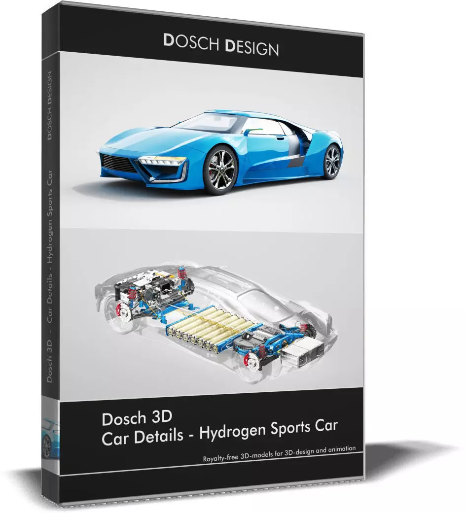 DOSCH 3D - Car Details - Hydrogen Sports Car 3D model