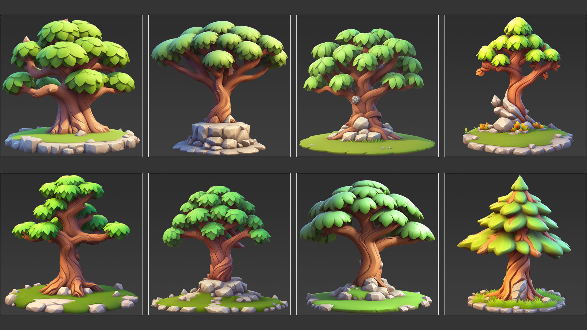 30 Fantasy Big Tree Game Asset Texture_3