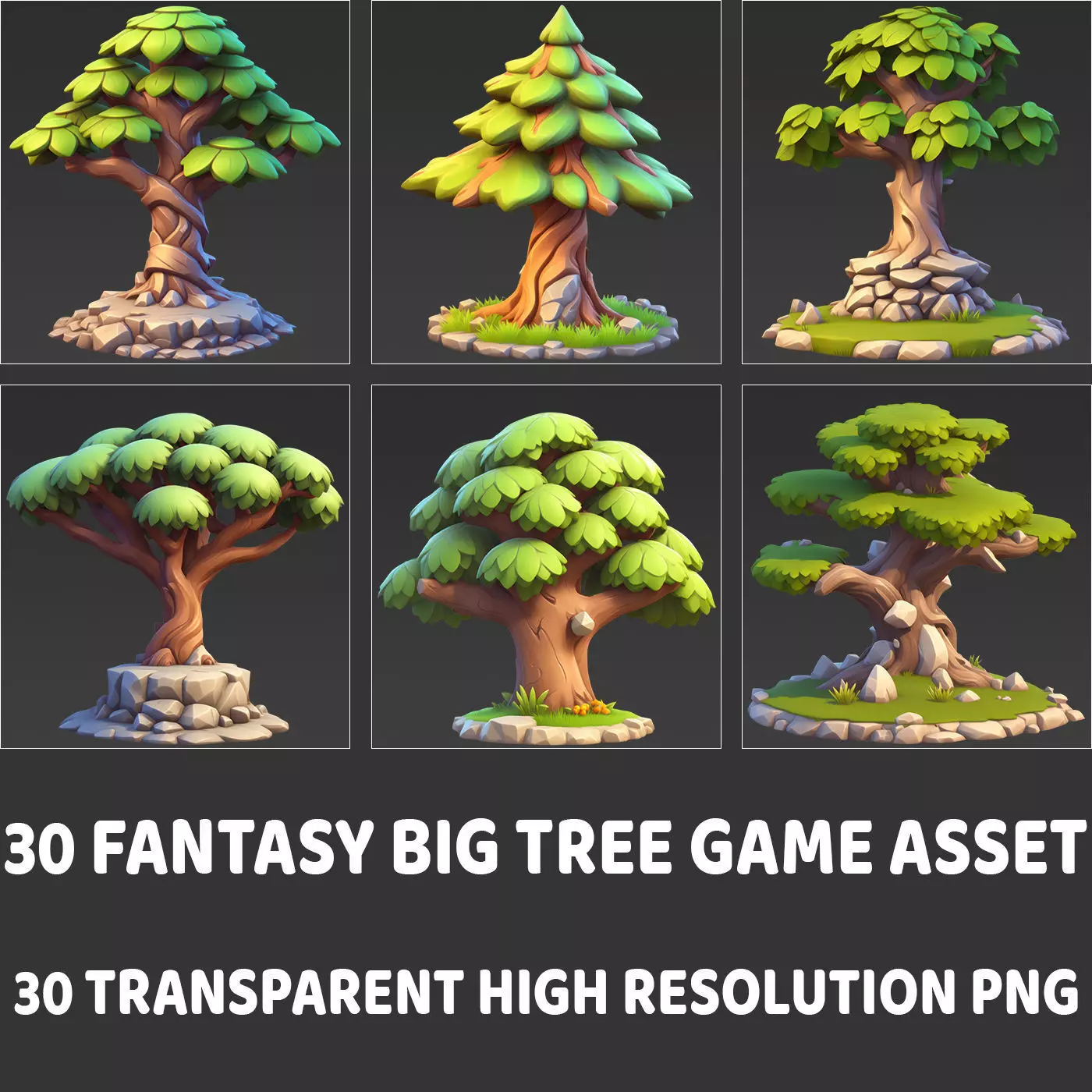 30 Fantasy Big Tree Game Asset Texture_0