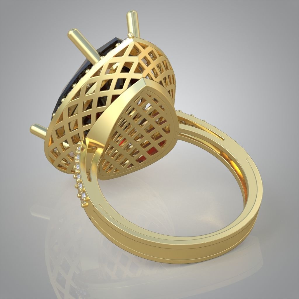 Diamond ring 0558 3D printable model11 3D print model_10