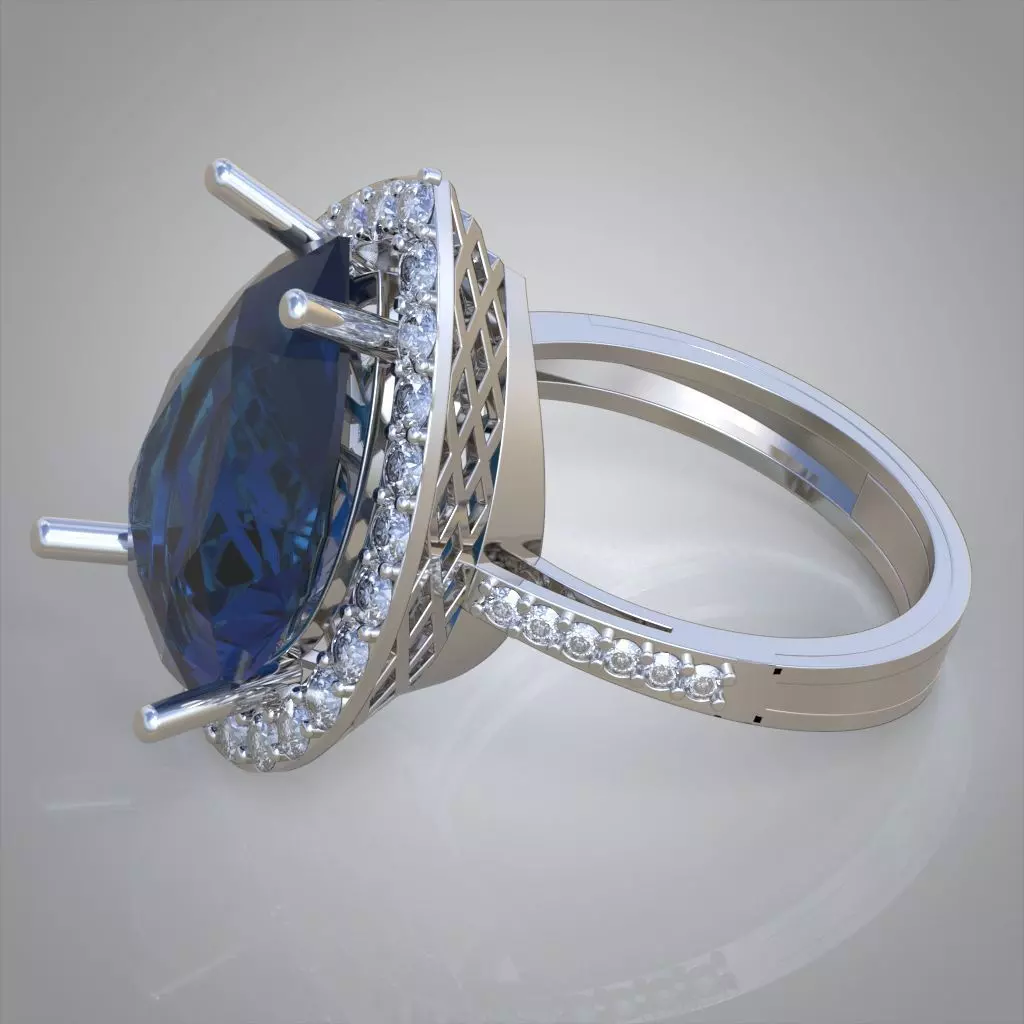 Diamond ring 0558 3D printable model11 3D print model_0