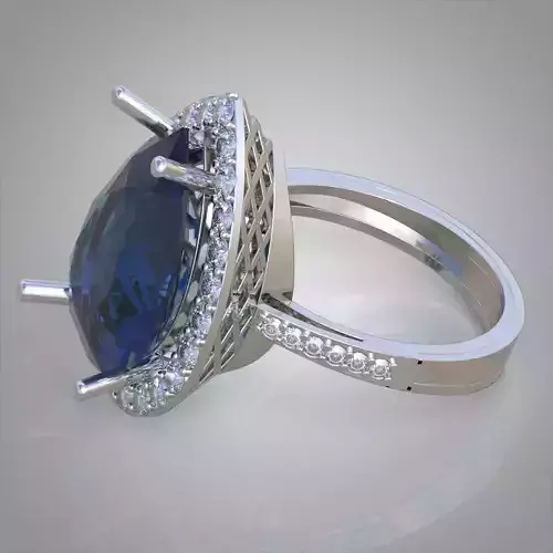 Diamond ring 0558 3D printable model11
