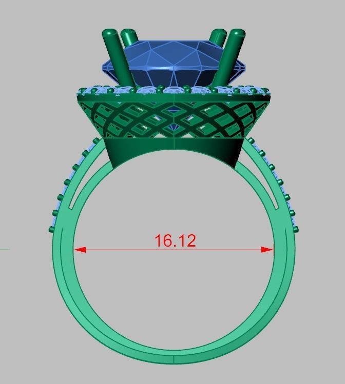 Diamond ring 0558 3D printable model11 3D print model_16