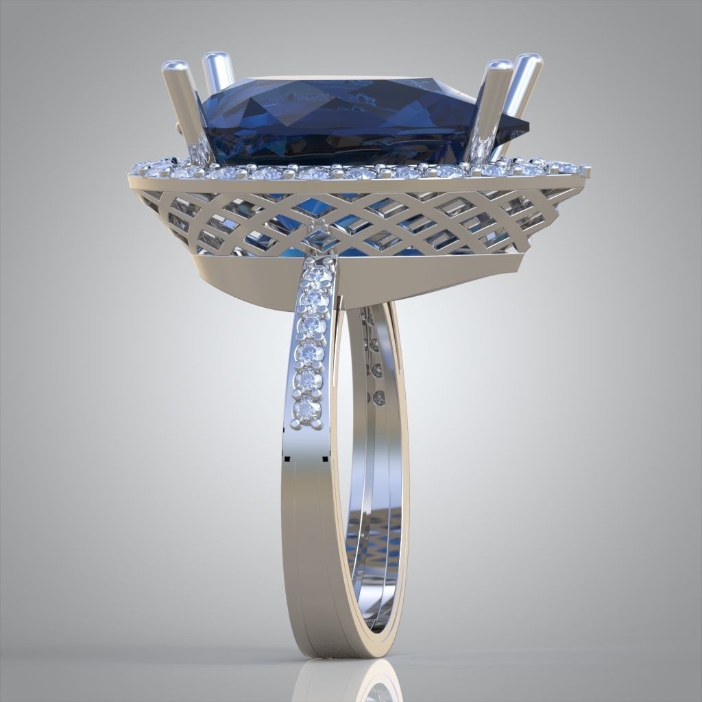Diamond ring 0558 3D printable model11 3D print model_6