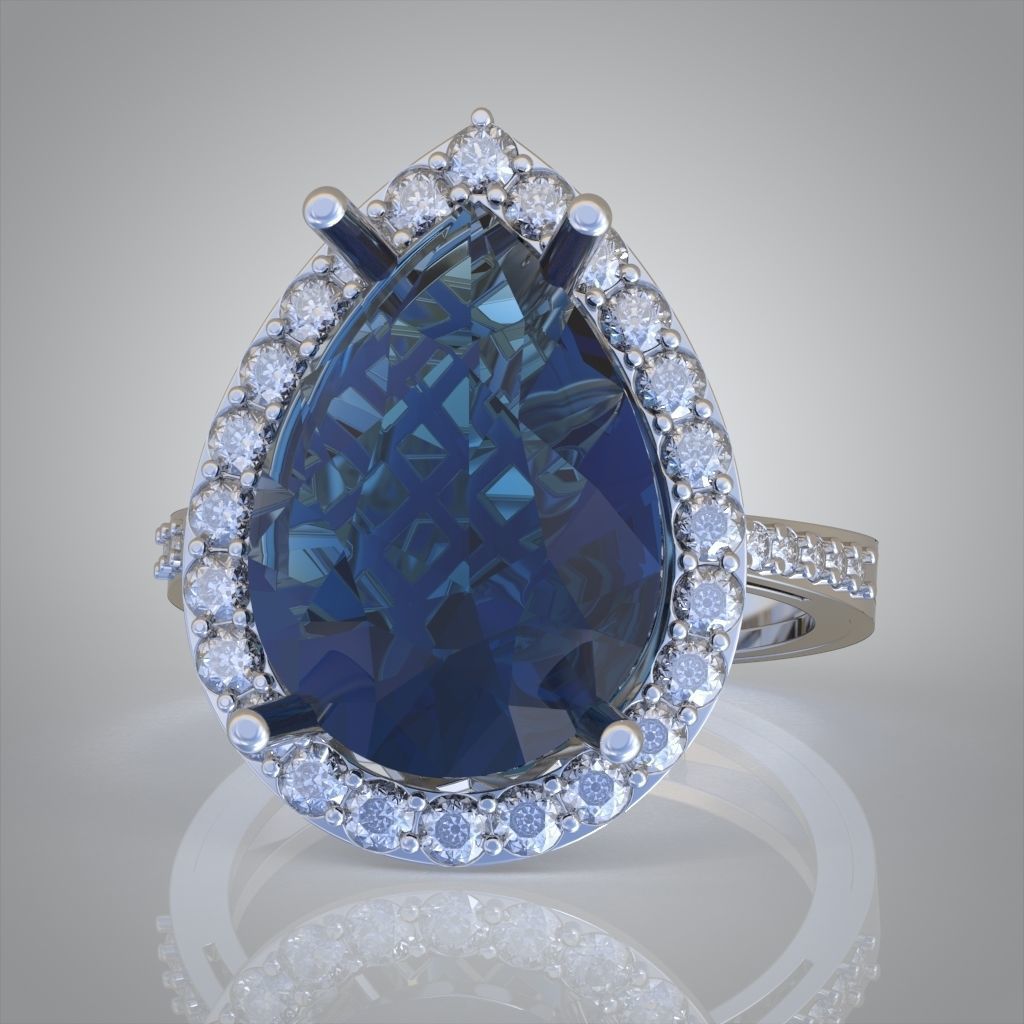 Diamond ring 0558 3D printable model11 3D print model_7