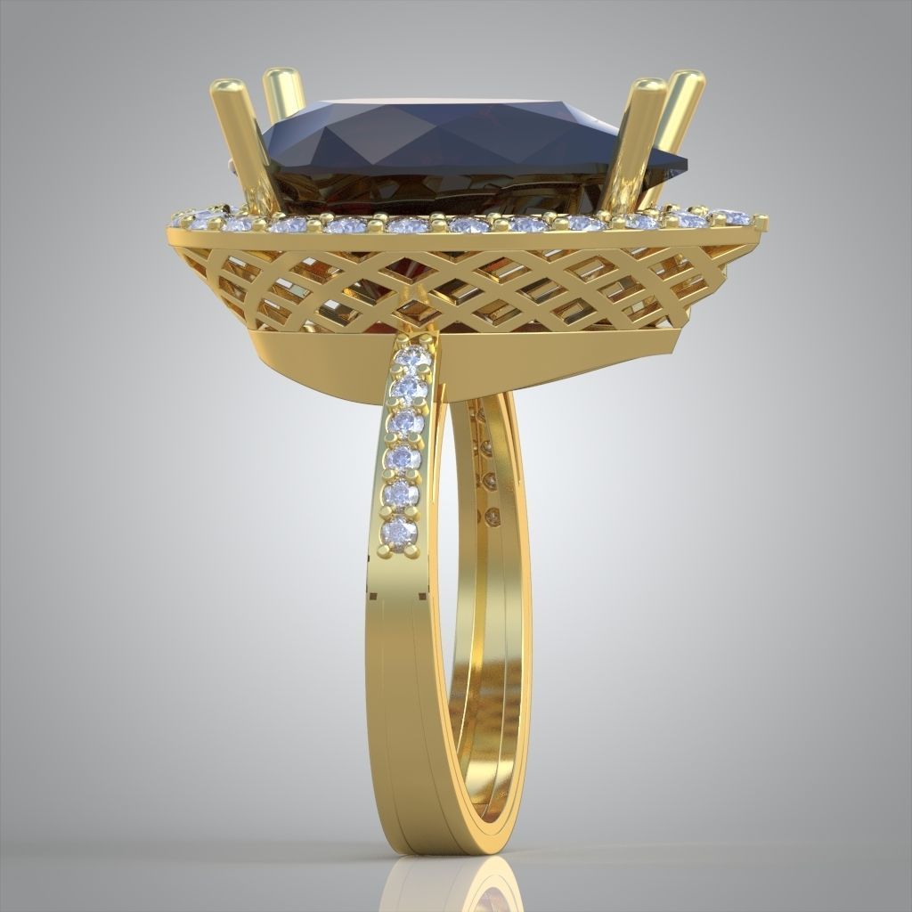 Diamond ring 0558 3D printable model11 3D print model_2
