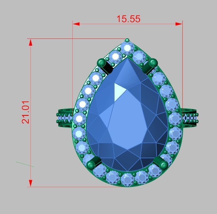 Diamond ring 0558 3D printable model11 3D print model_18