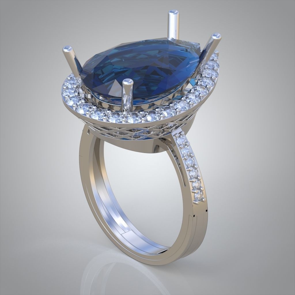 Diamond ring 0558 3D printable model11 3D print model_13