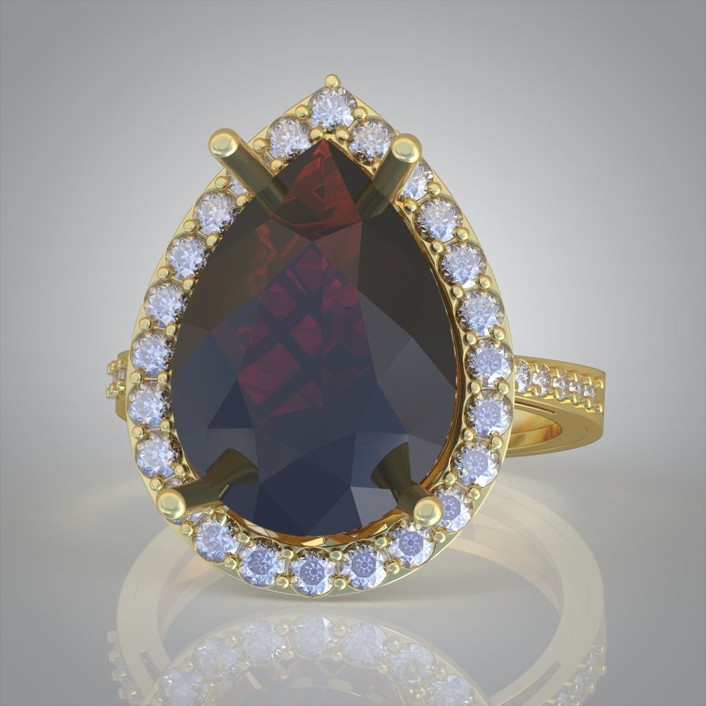 Diamond ring 0558 3D printable model11 3D print model_8