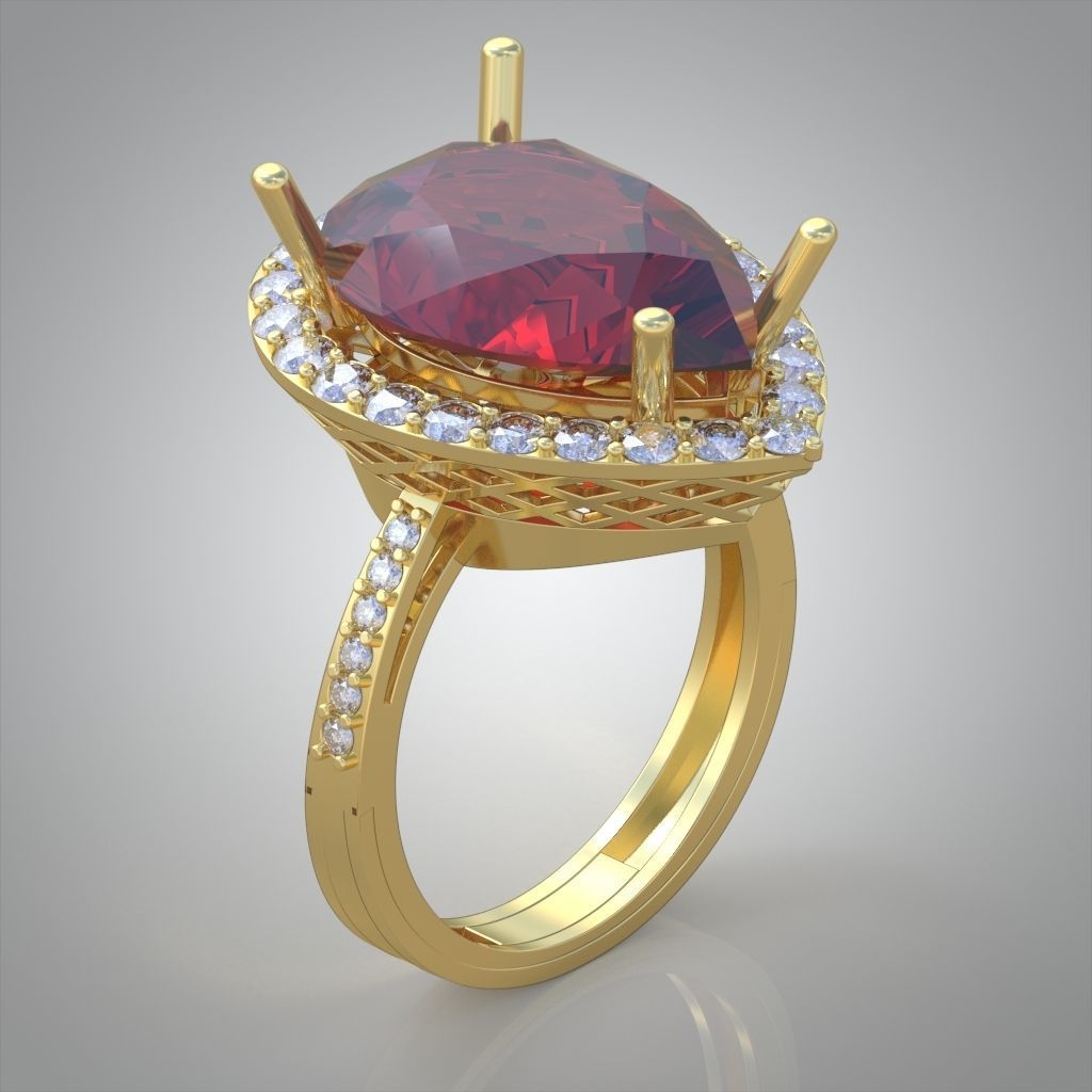 Diamond ring 0558 3D printable model11 3D print model_11